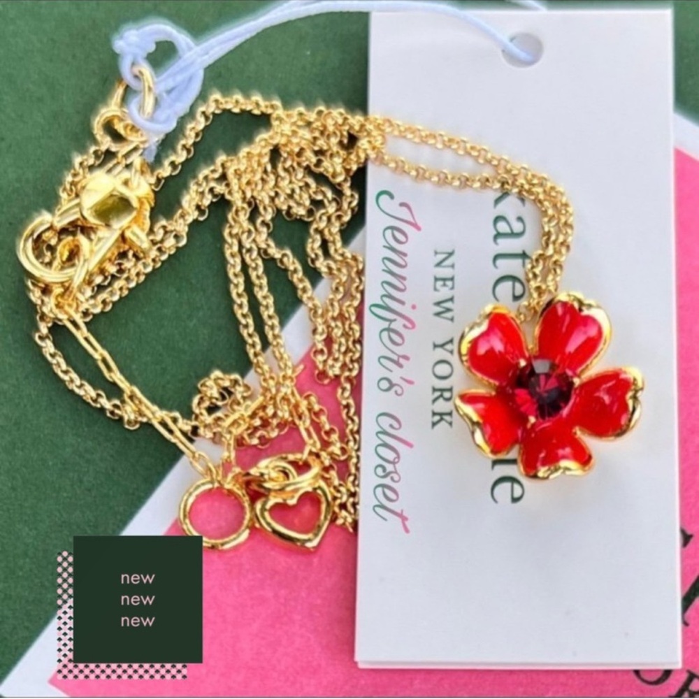 Kate Spade Cz Flower Pendant / Necklace NWT
